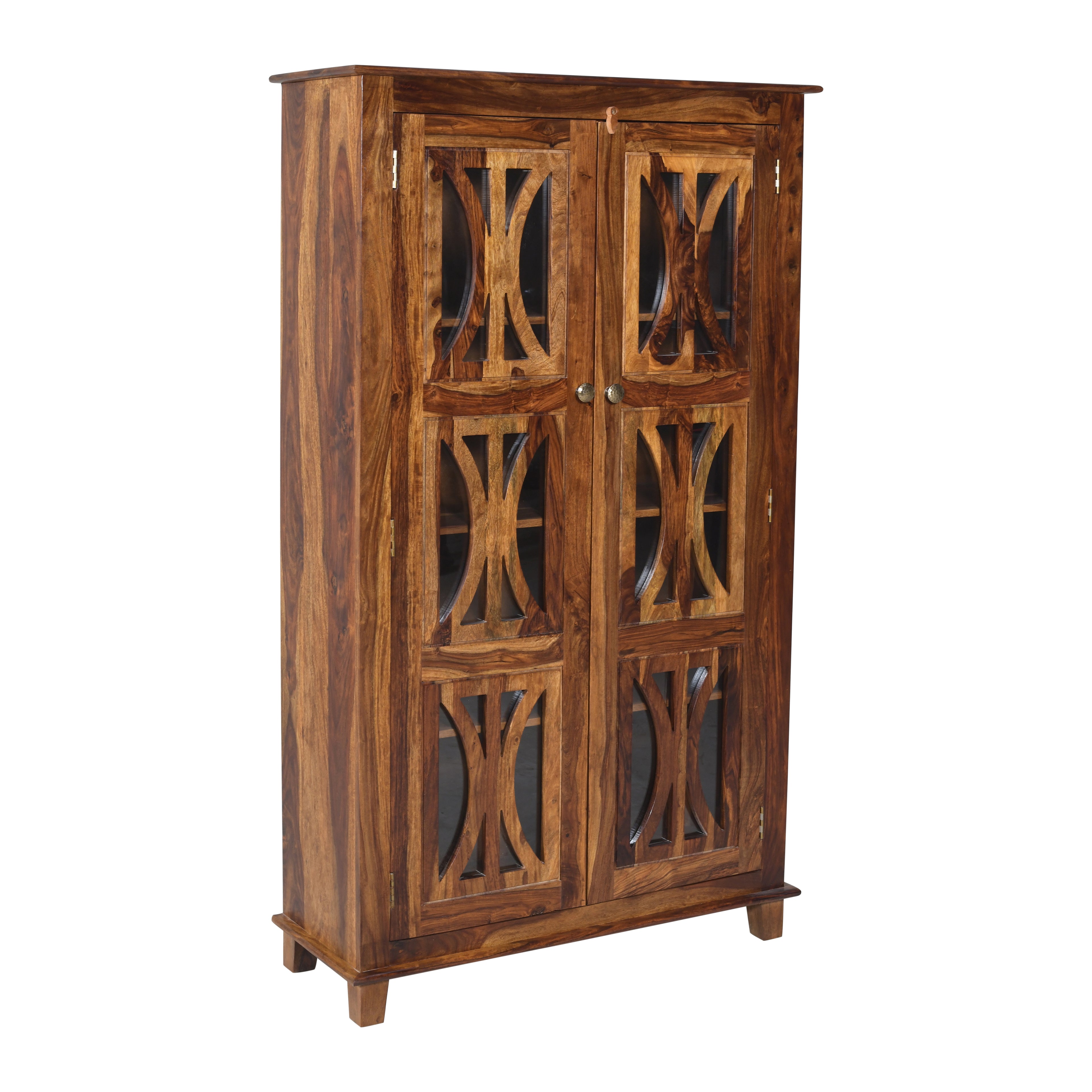 Solid Sheesham Wood 2 Door Storage Cabinet