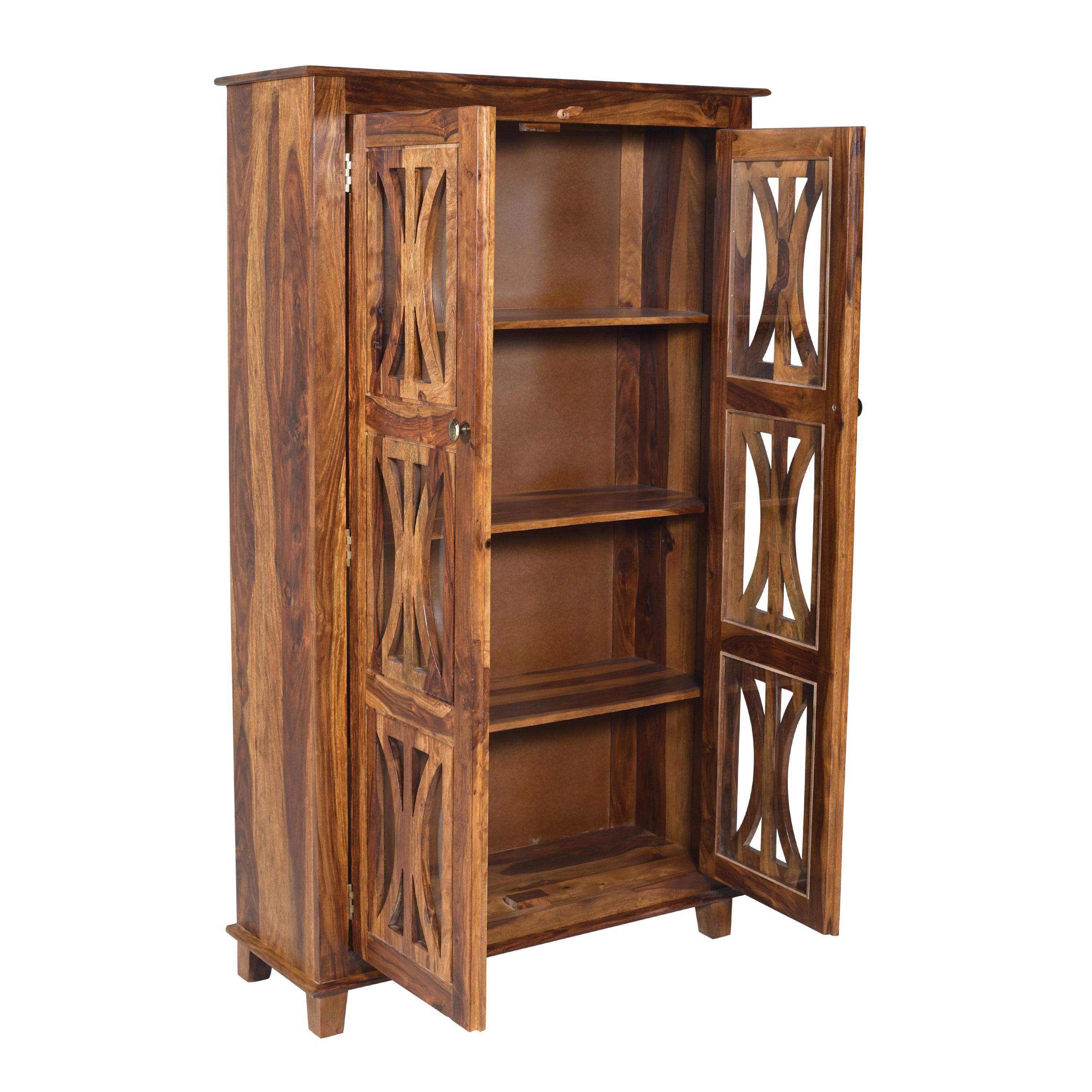 Solid Sheesham Wood 2 Door Storage Cabinet