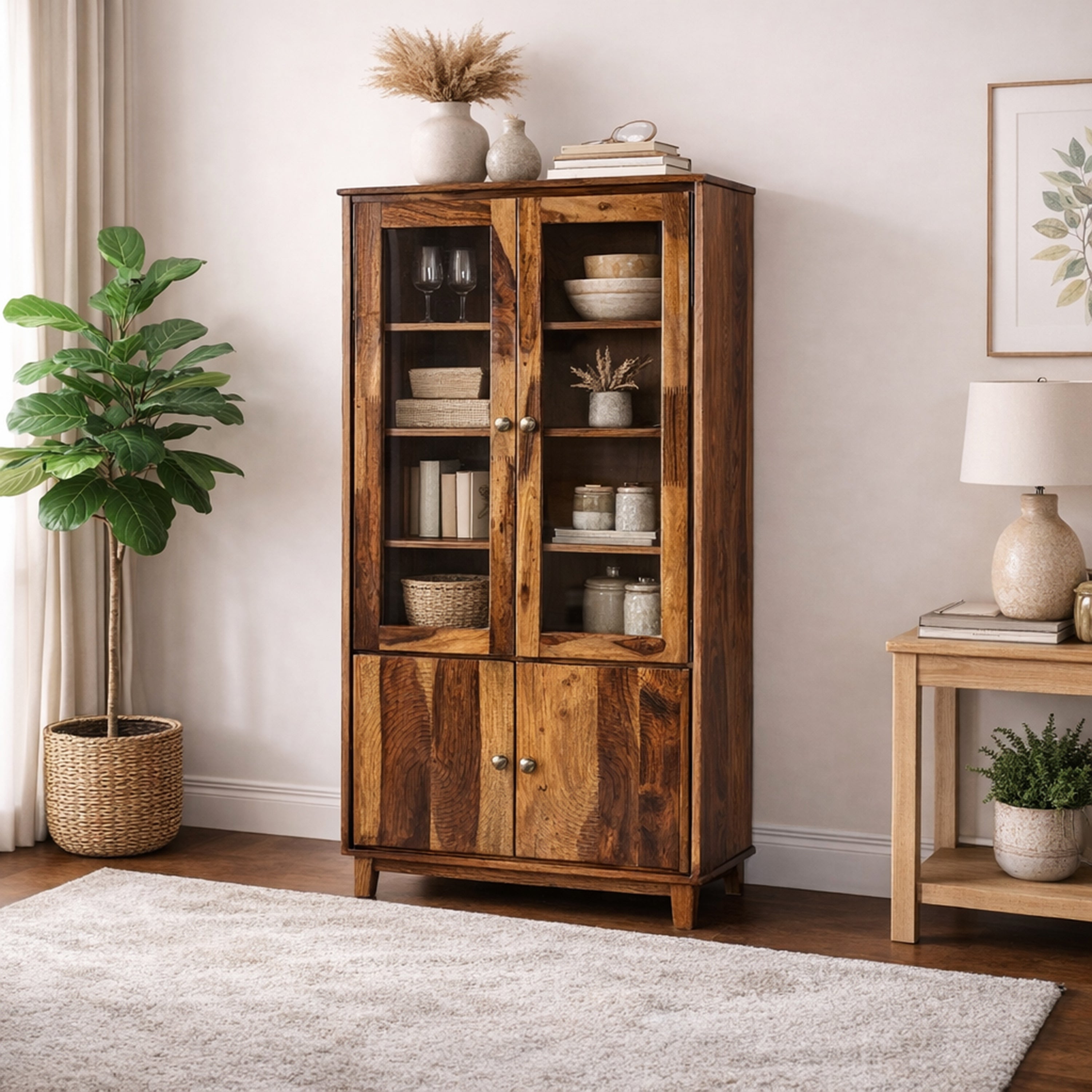 Sheesham Wood Crockery Cabinet