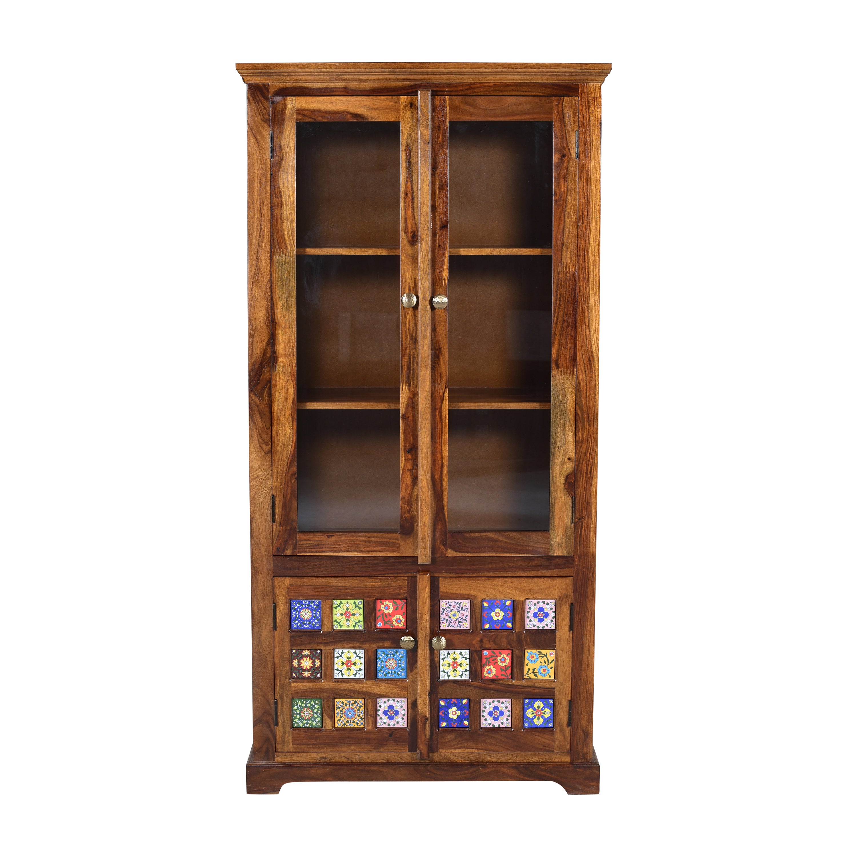 Sheesham Ceramic Crockery Cabinet