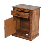 Siramika Sheesham wood Bedside Cabinet with ceramic tiles