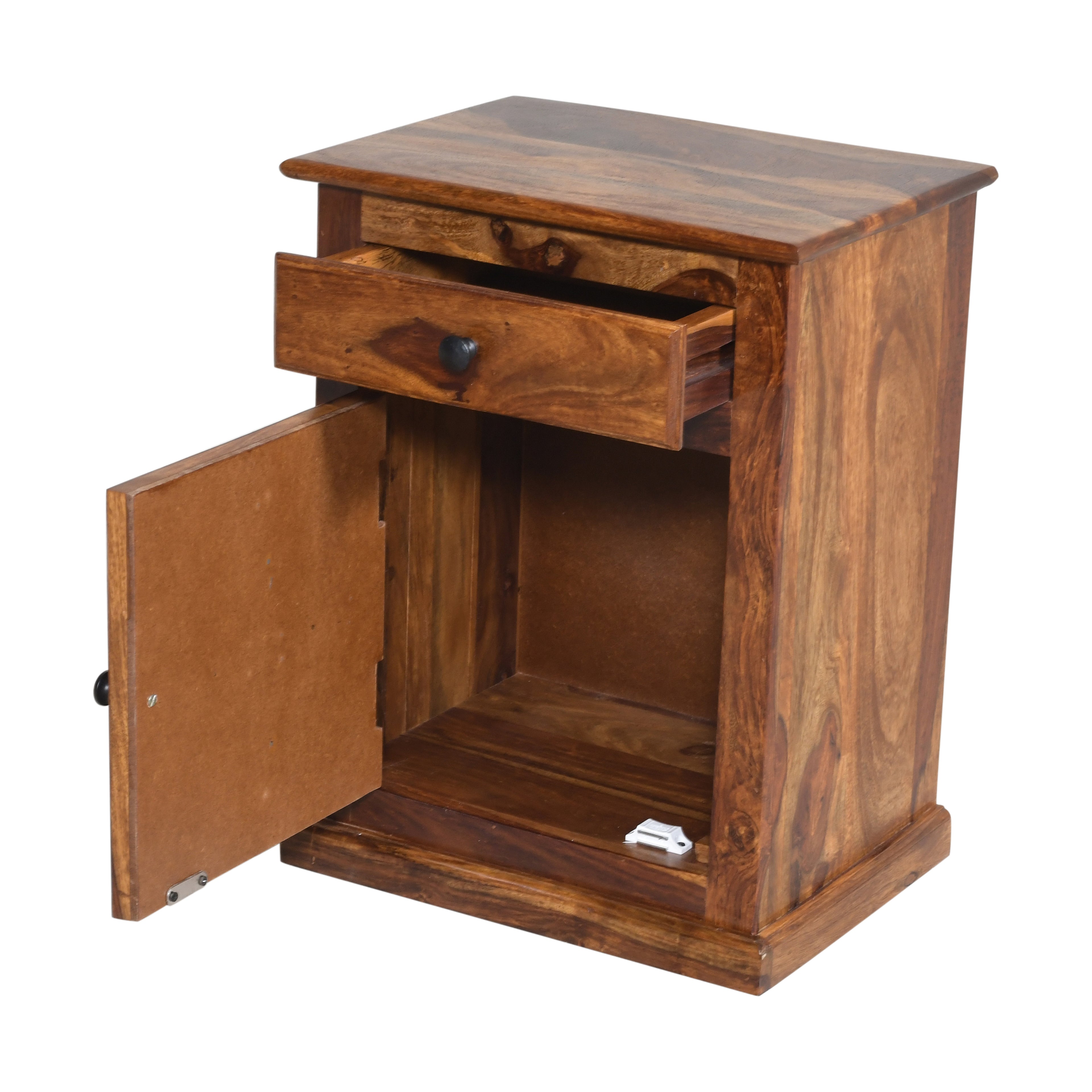 Sheesham Ceramic Bedside Cabinet