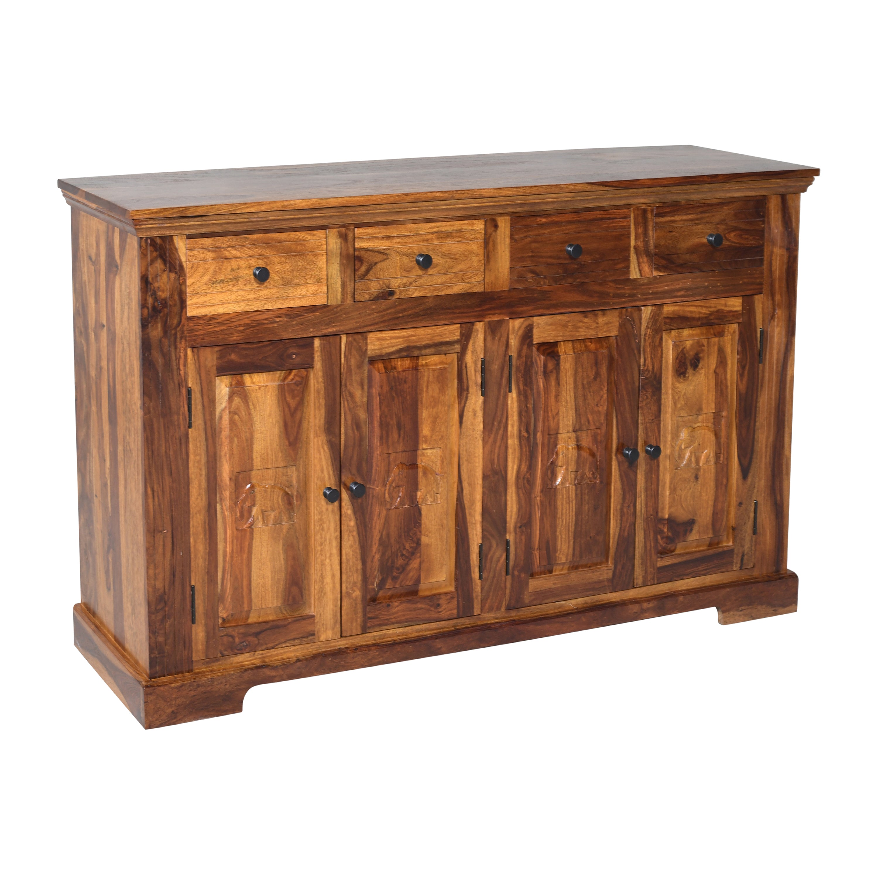 Elephant sheesham wood sidebaord with 4 door and 4 drawers