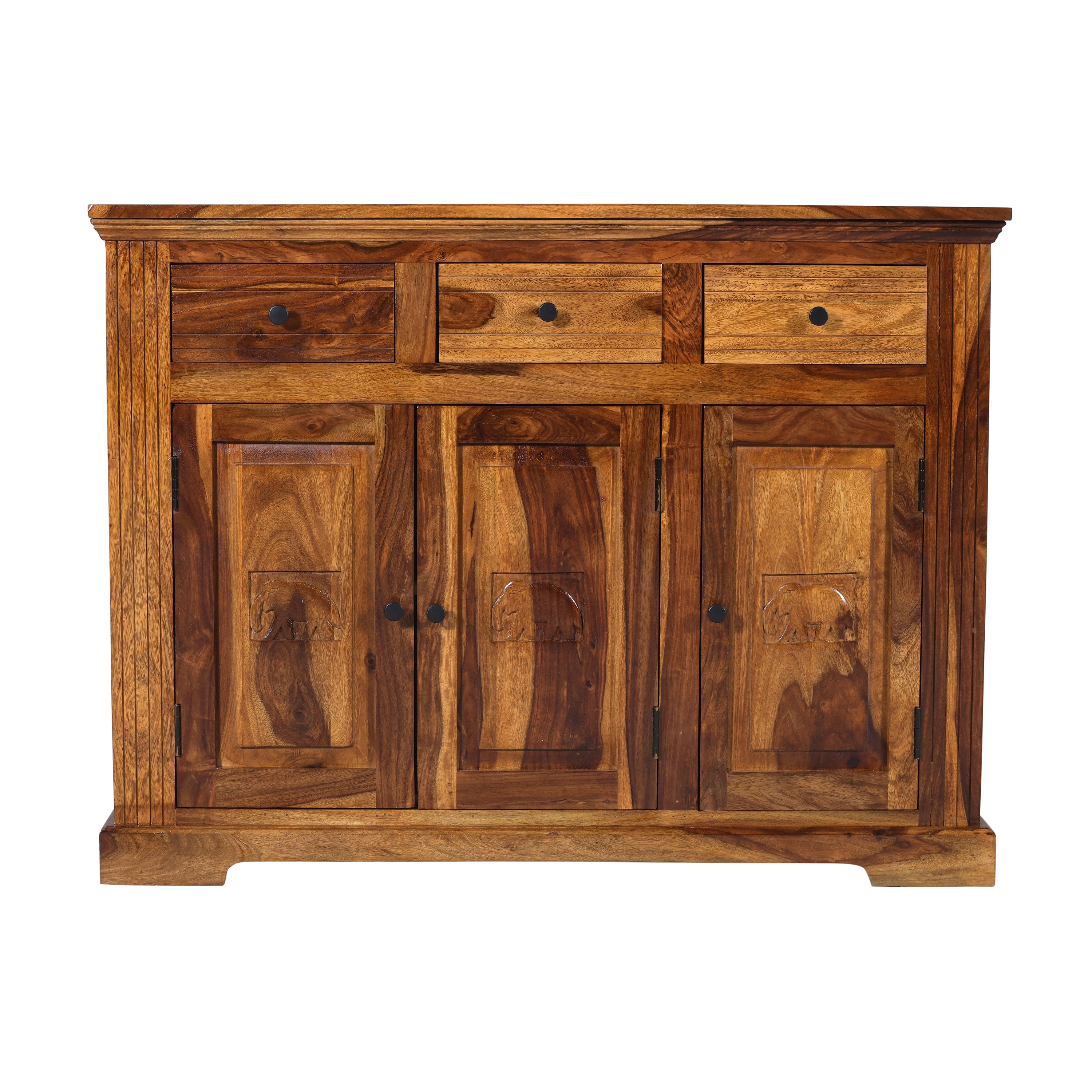 Sheesham Wood 3 Door Sideboard