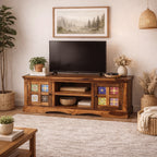 Siramika sheesham wood TVC unit with ceramic tiles