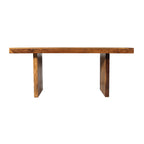 Modern Wooden Dining Table with Block Legs
