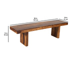 Solid Wood bench Hola With Solid Two Legs