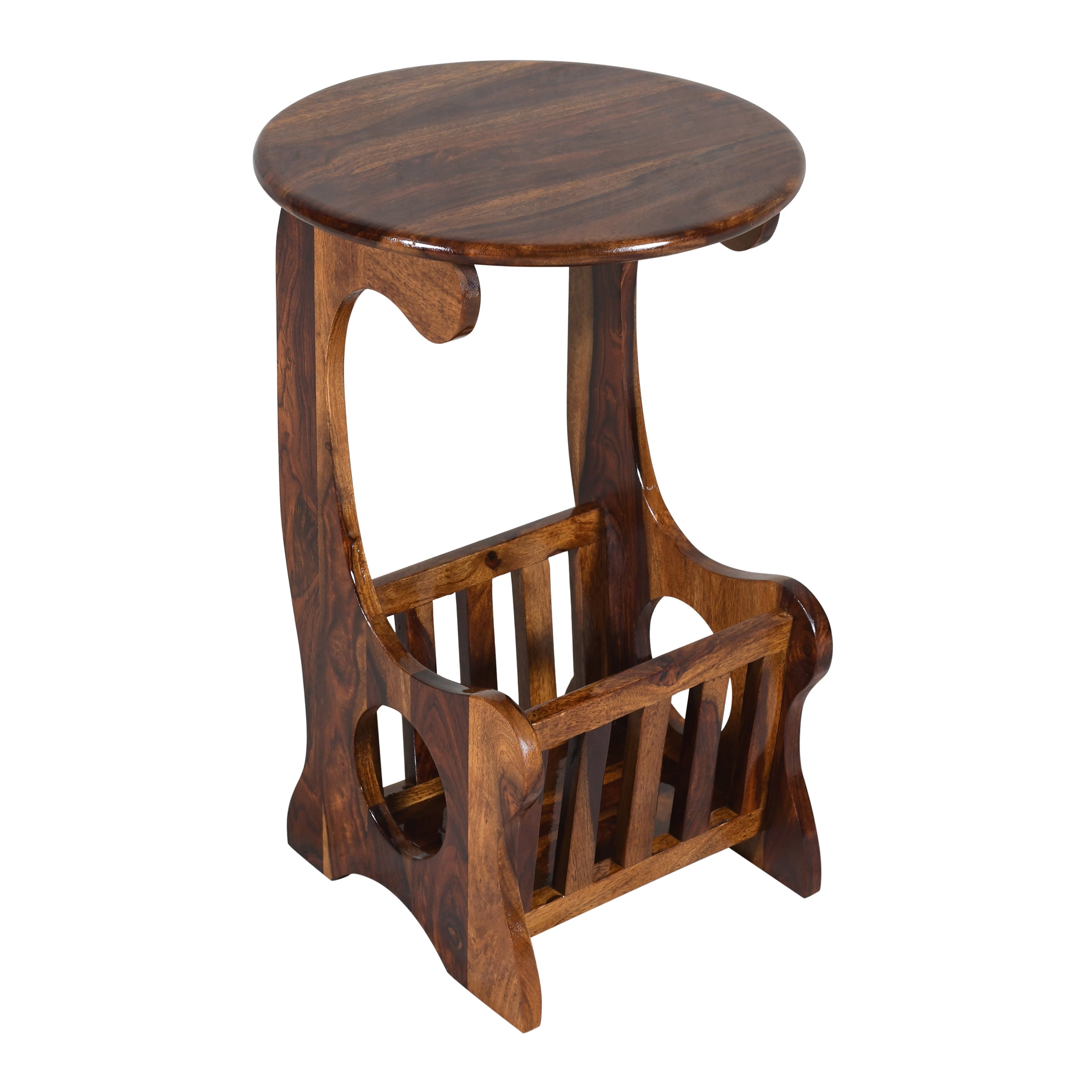 Modern Sheesham Wood Magazine Side Table