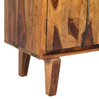 Roli Sheesham Wood Sideboard Cabinet with wood craving S design