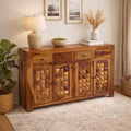 Diamond sheesham wood sidebaord with 4 door and 4 drawers