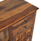 Computer table tile Solid Sheesham Wood Study Table with 2 Drawers and  doors with wooden tile design