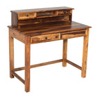Solid Sheesham Wood Study Table with Hutch & Drawers