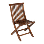 Solid Sheesham Wood 2-Seater Round Folding Bistro Table Set with Chairs