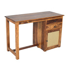 Computer table rattan cane Solid Wood Study Table with rattan cane design