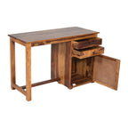 Computer table rattan cane Solid Wood Study Table with rattan cane design