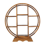 Solid Sheesham Wood Circular Bookshelf