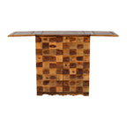 Solid Wood Bar Cabinet with Wine Rack, Shelves & Storage Drawers