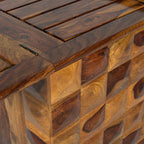 Solid Wood Bar Cabinet with Wine Rack, Shelves & Storage Drawers