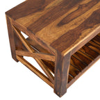 Solid Wood Coffee table with open lower shelf