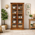 Solid Wood Glass-Door Display Cabinet