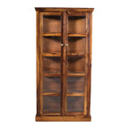 Solid Wood Glass-Door Display Cabinet
