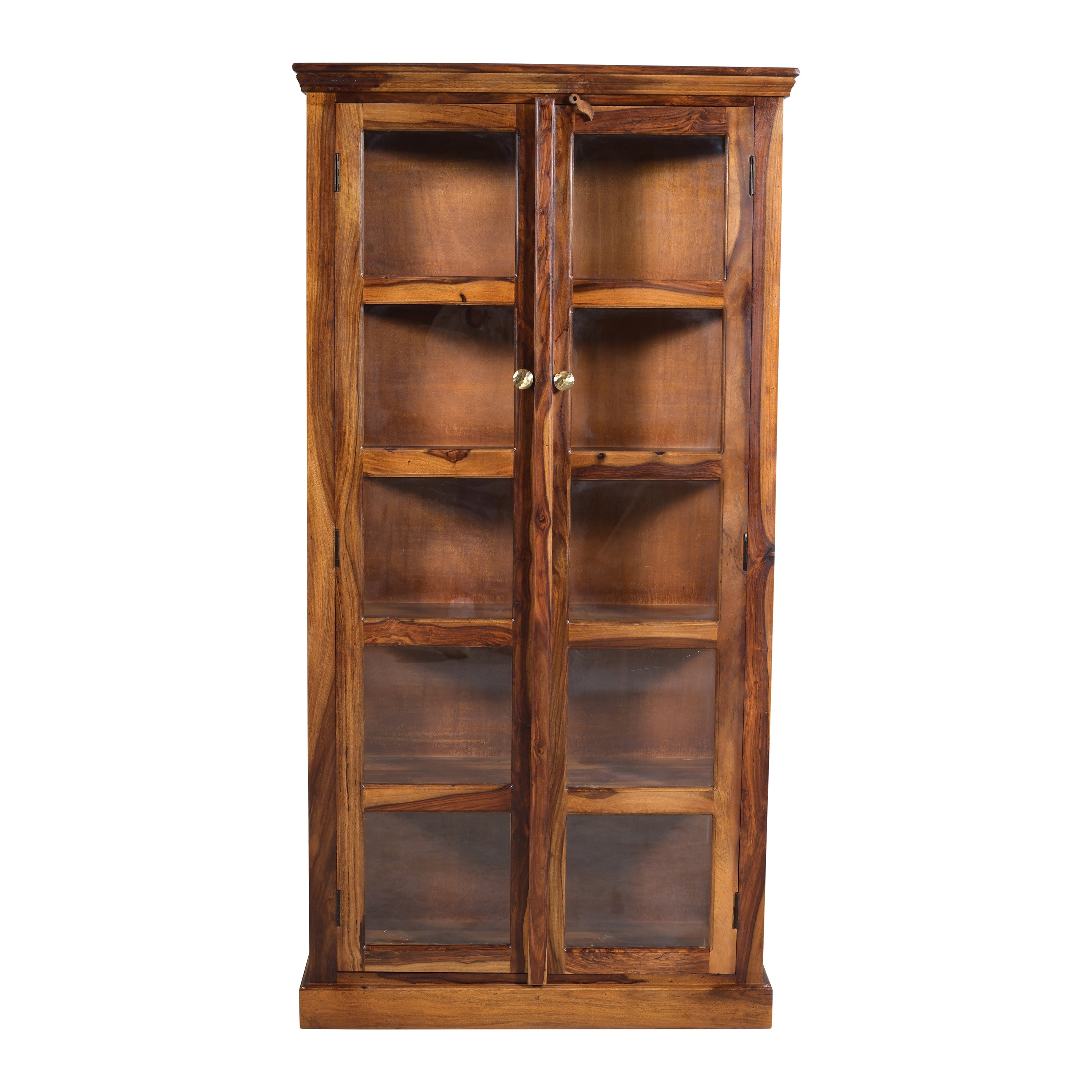 Solid Wood Glass-Door Display Cabinet