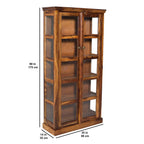 Solid Wood Glass-Door Display Cabinet