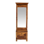 Kuber Solid Sheesham Wood Dressing Table with Mirror & 2 Drawer Storage
