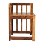 Solid Sheesham Wood 4-Seater Dining Table Set with Nesting Chairs