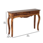 Solid Wood Console Classic Table With Curves Legs