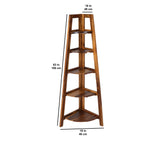 Solid Wood Ladder Shelf – Corner Display Storage Unit