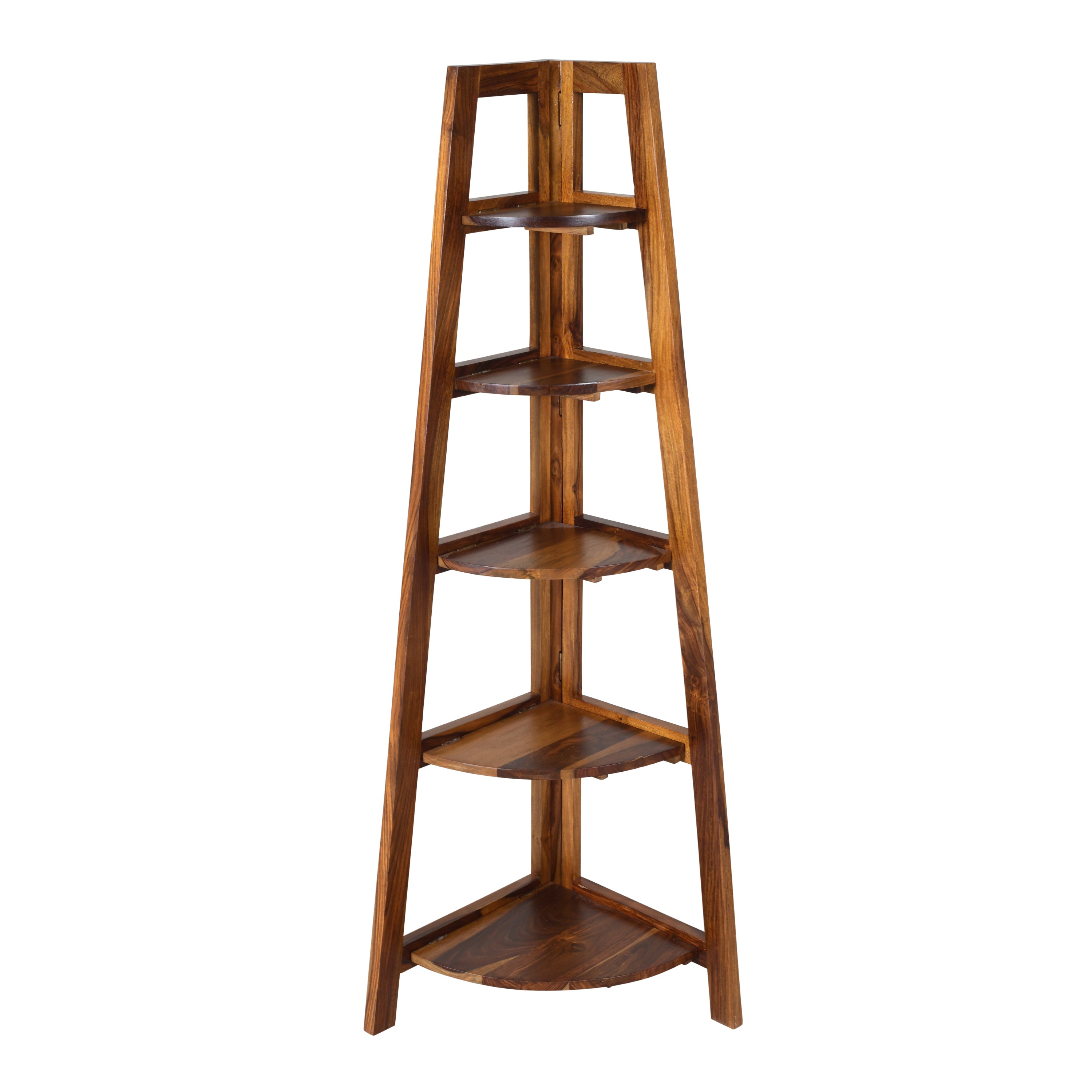 Solid Wood Ladder Shelf – Corner Display Storage Unit