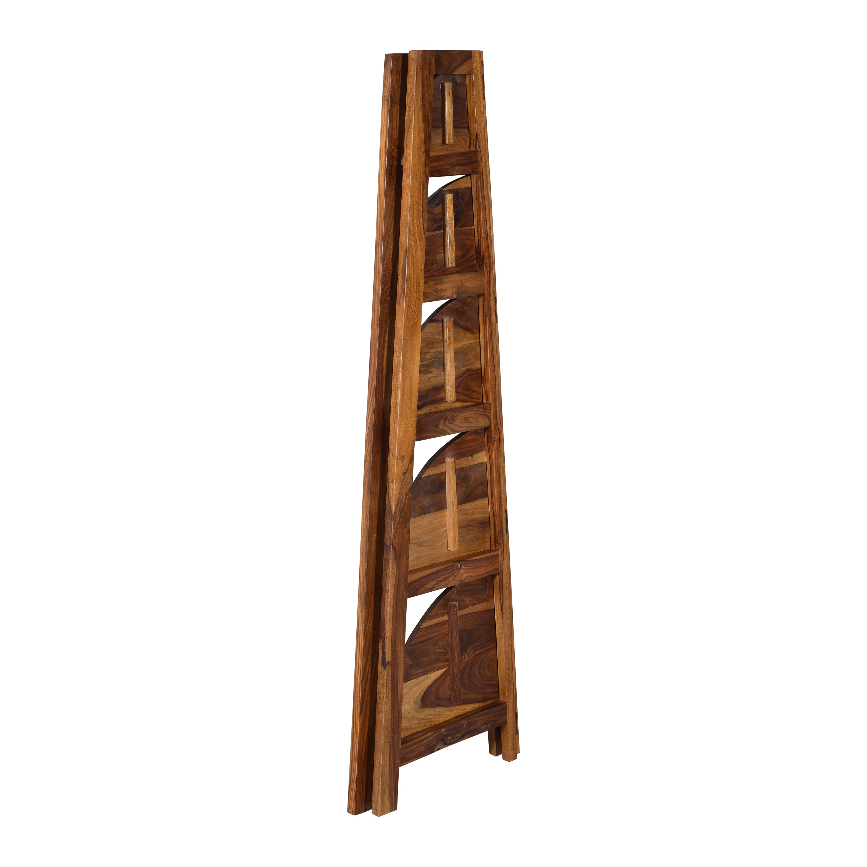 Solid Wood Ladder Shelf – Corner Display Storage Unit