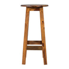 Handcrafted Solid Wood Bar Stool
