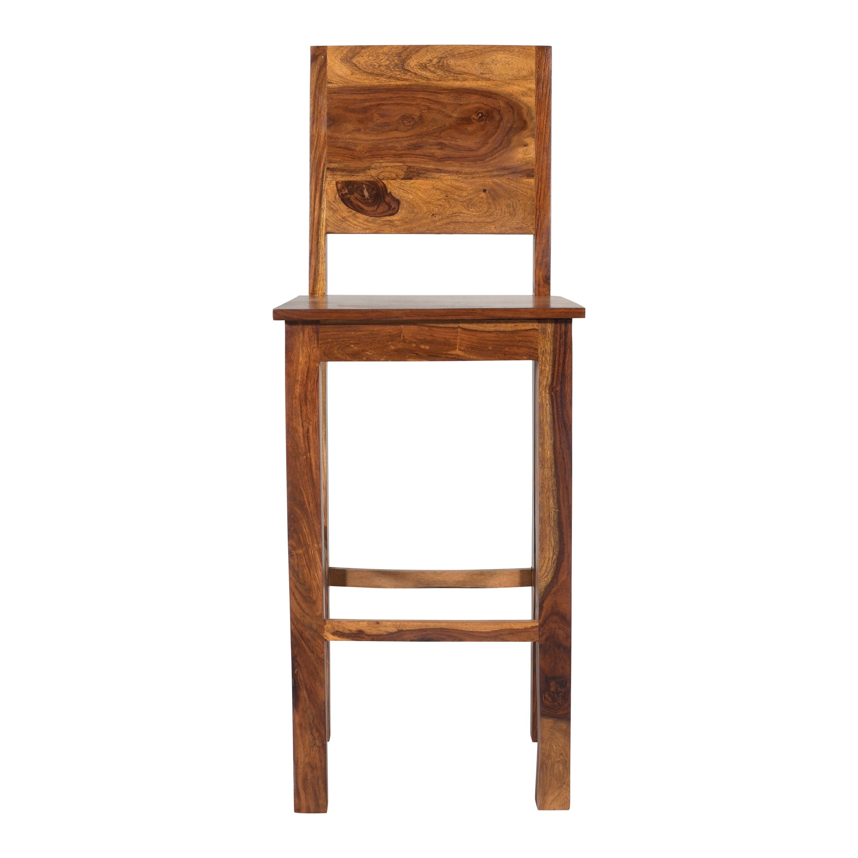 Bar chair Solid Sheesham Wood High Back Bar Chair