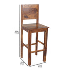 Bar chair Solid Sheesham Wood High Back Bar Chair