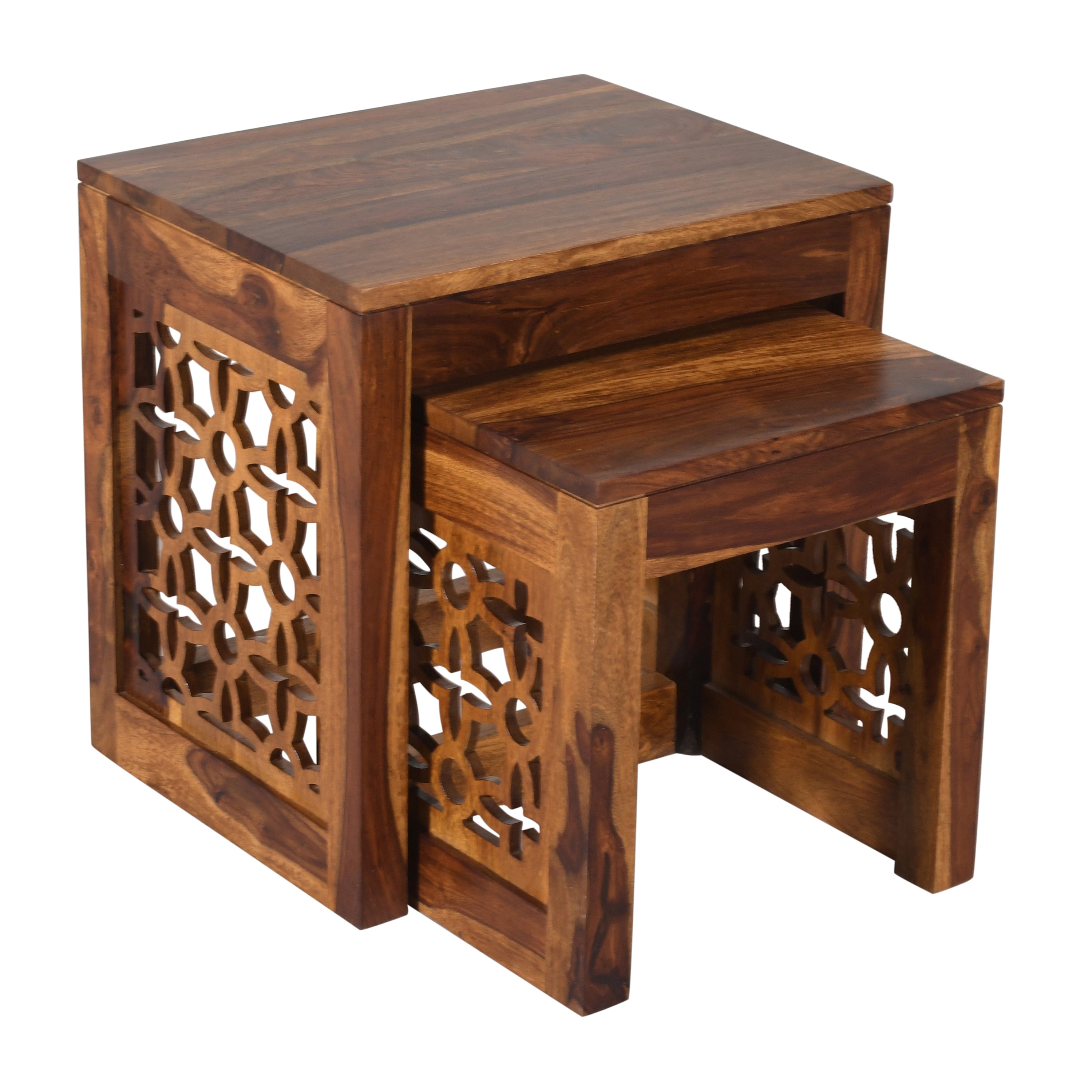 Gulabo Handcrafted Solid Wood Corner Stool