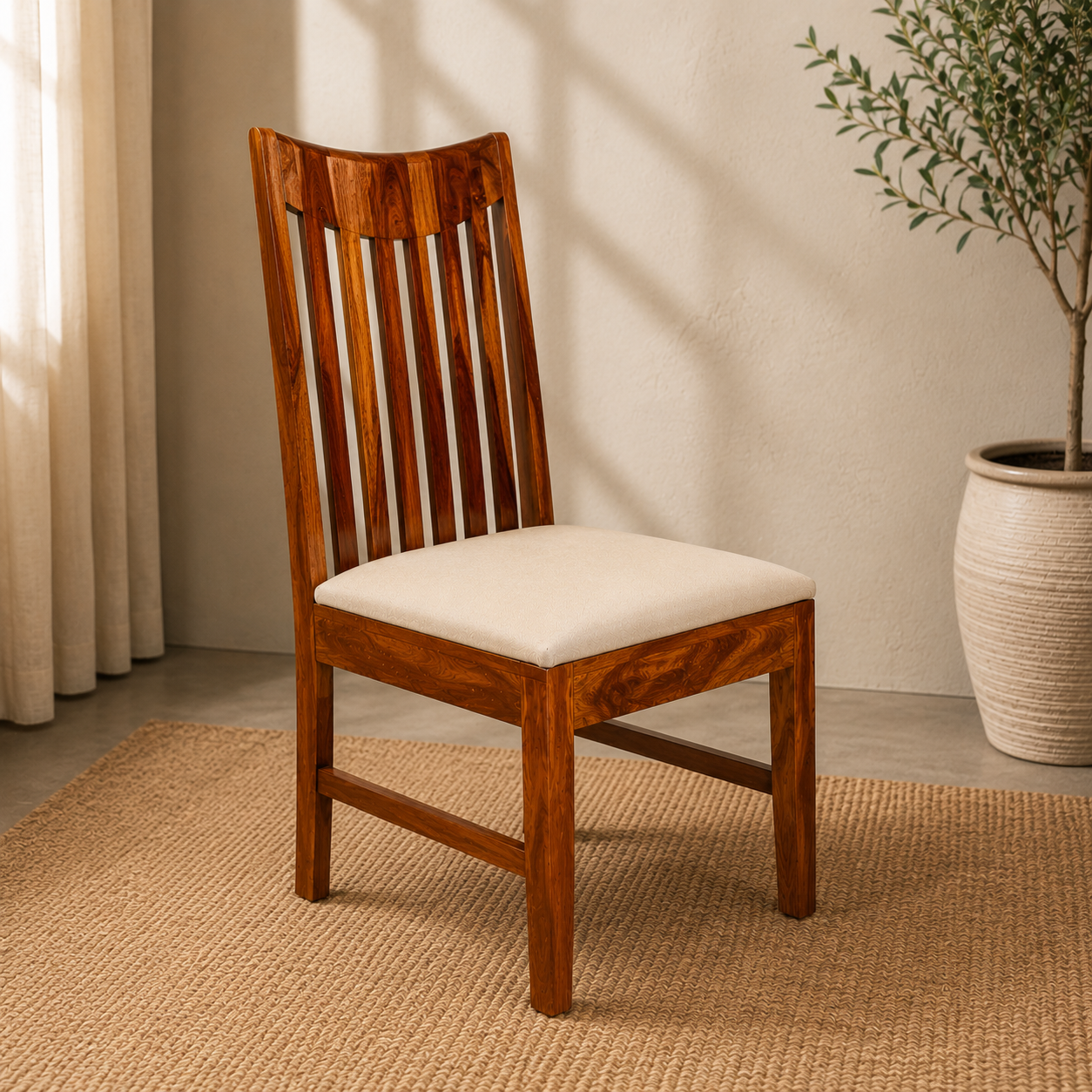 Mohan Chair Sheesham wood chair with long back (pack of 2 chairs)