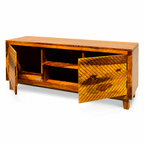 Aerow TV unit solid sheesham wood tv unit with aerow design (honey finish)