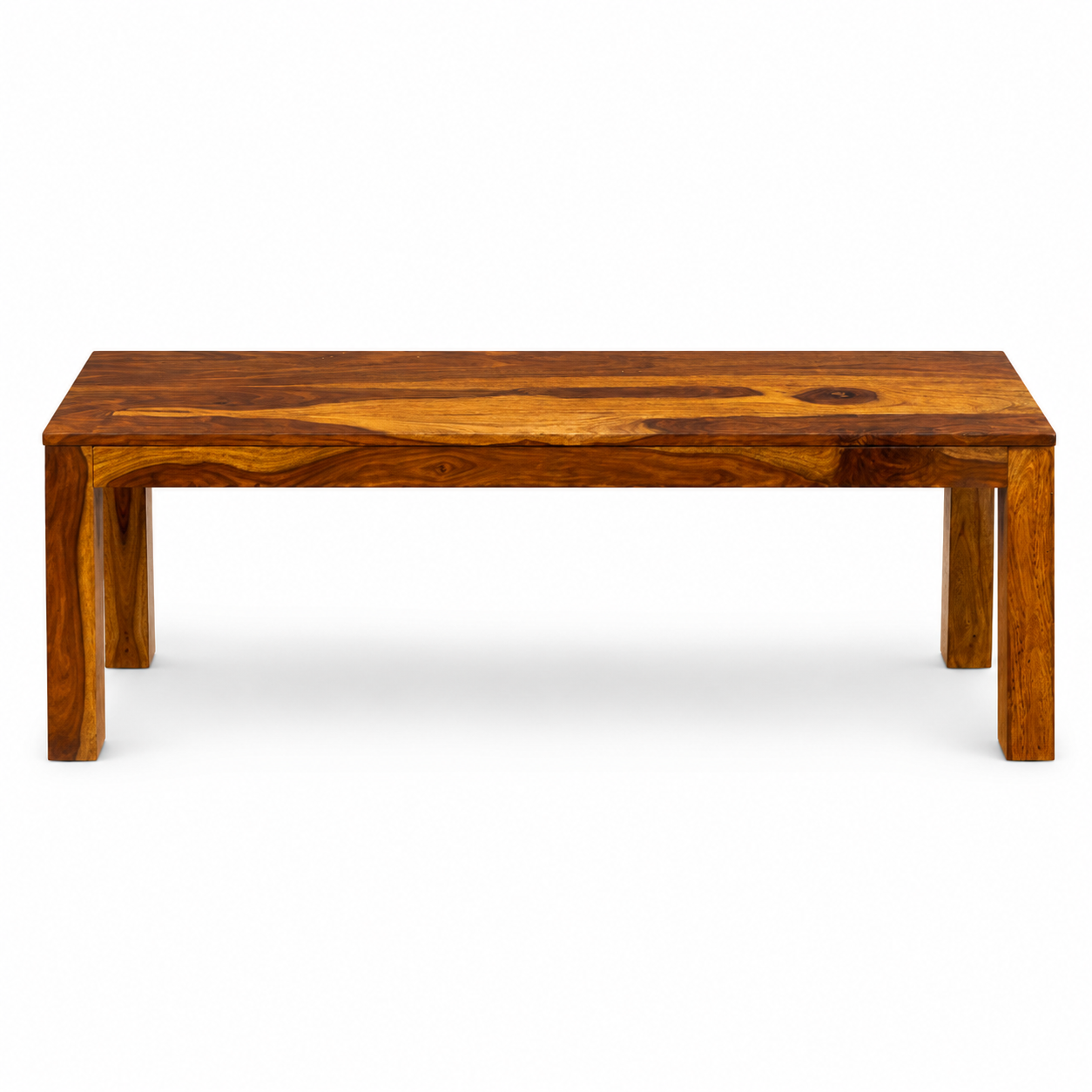 Bench plain Solid sheesham wood minimal design bench