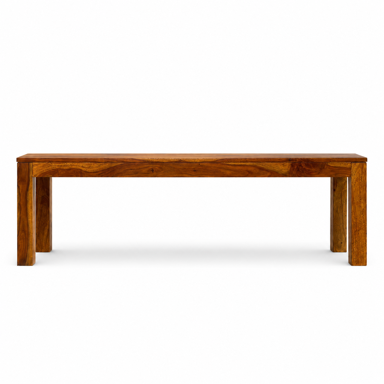 Bench plain Solid sheesham wood minimal design bench