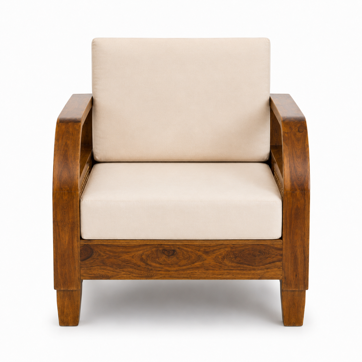 Sofa Set Rattan Solid Sheesham Wood 5 seater sofa set with Rattan Cane