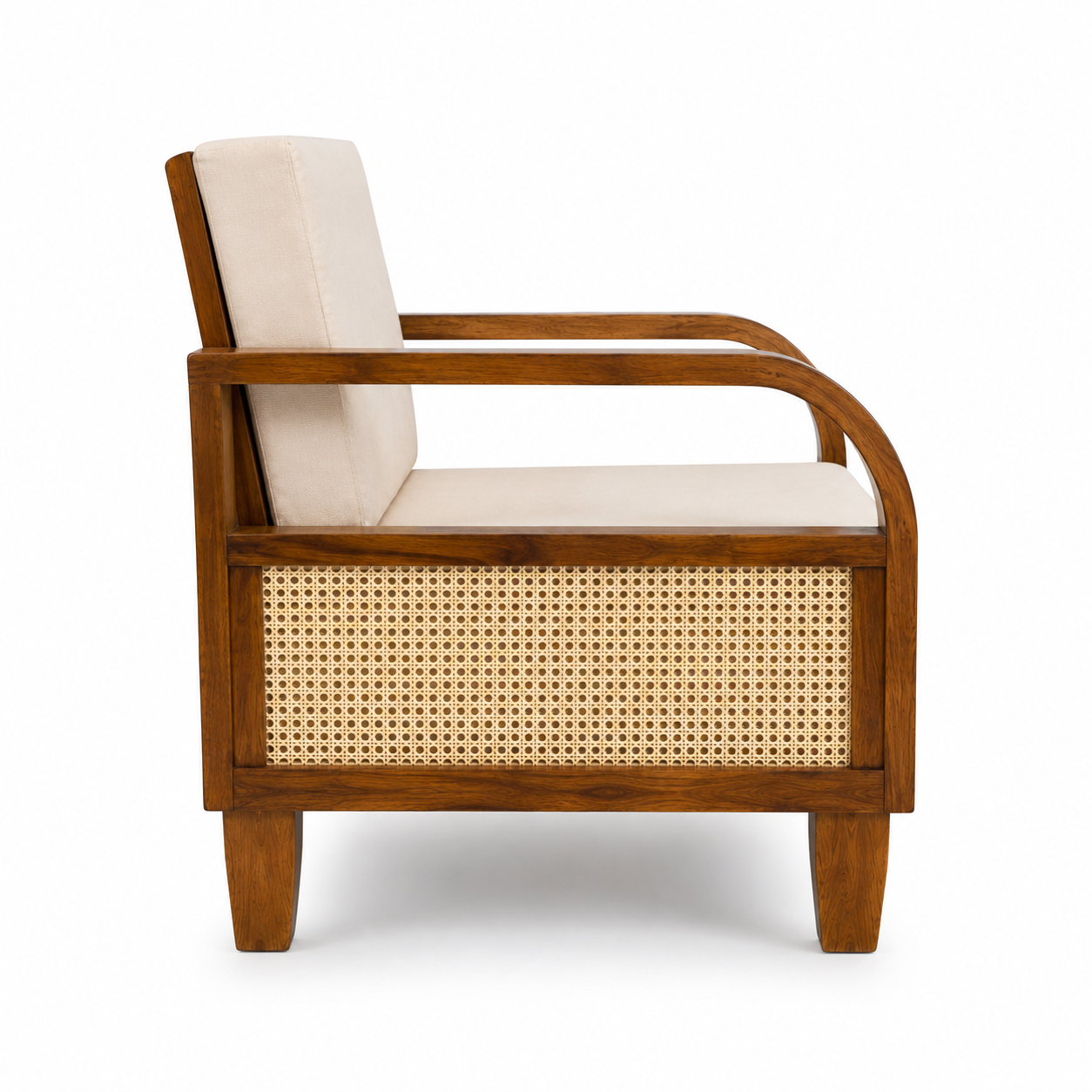 Sofa Set Rattan Solid Sheesham Wood 5 seater sofa set with Rattan Cane