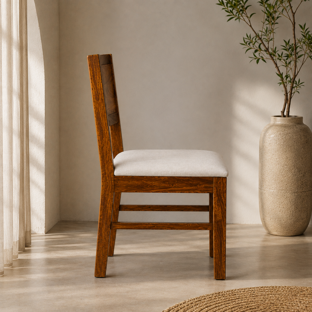 Diamond Chair sheesham wood chair with diamond design (pack of 2 chairs)