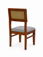 Rattan Chair sheesham wood chair with rattan cane on back (oack of 2 chairs)