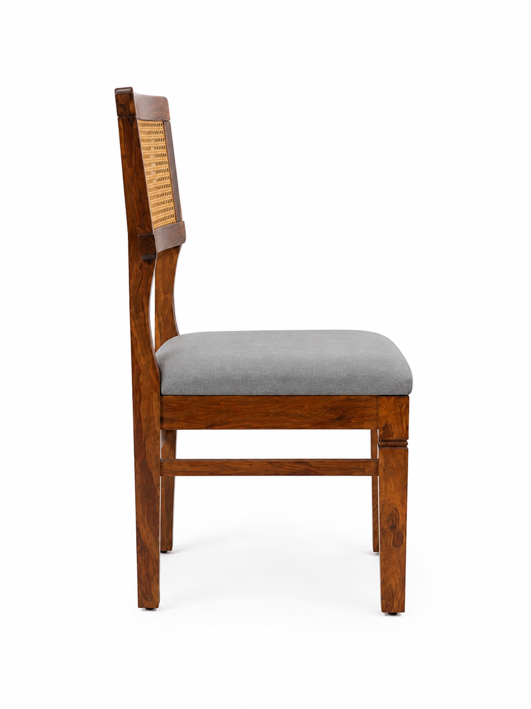 Rattan Chair sheesham wood chair with rattan cane on back (oack of 2 chairs)
