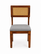 Rattan Chair sheesham wood chair with rattan cane on back (oack of 2 chairs)