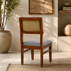 Rattan Chair sheesham wood chair with rattan cane on back (oack of 2 chairs)