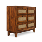 Rattan Chester sheesham wood storage chester with 6 drawers