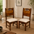 Audi chair sheesham wood chair with cnc cut (set of 2 chairs)